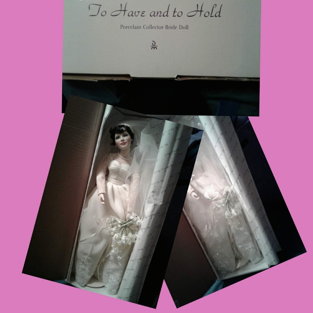 Danbury Mint Porcelain collectors bride doll